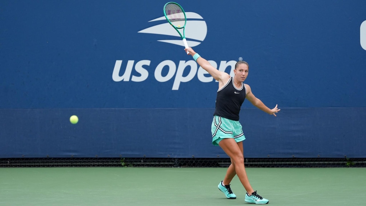 Diane Parry in action during a Women's Singles match on Day Two of the 2026 US Open at USTA Billie Jean King National Tennis Center on Monday, August 31, 2026 in Flushing, NY. (Photo by Darren Carroll/USTA)