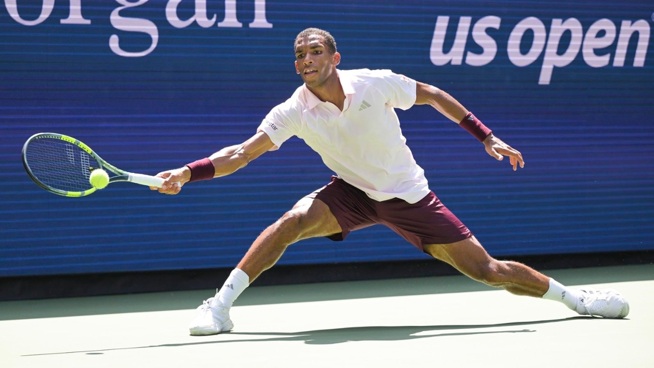 Felix Auger-Aliassime in action during a Men's Singles match on Day Five of the 2026 US Open at USTA Billie Jean King National Tennis Center on Thursday, September 3, 2026 in Flushing, NY. (Photo by Pete Staples/USTA)