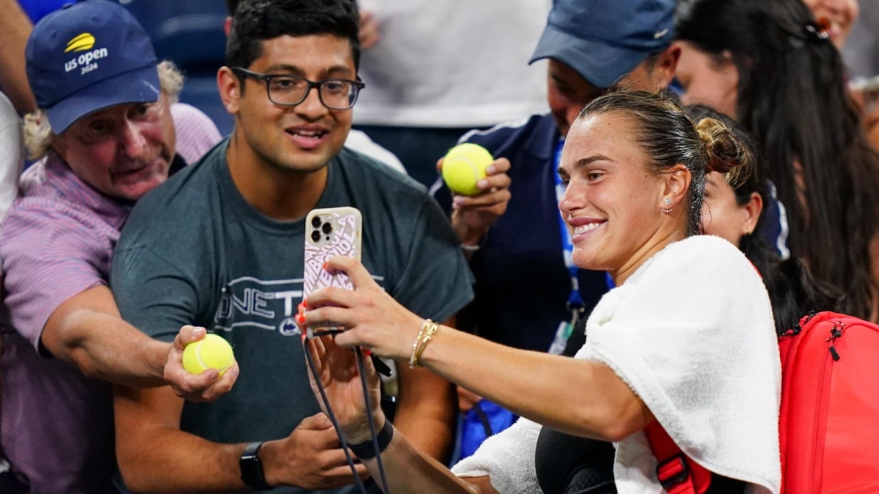 Lush Fan Proposes In Stands During Sabalenka's Match At Us Open Artwork Photography Lush Fan Proposes In Stands During Sabalenka's Match At Us Open Artwork Photography