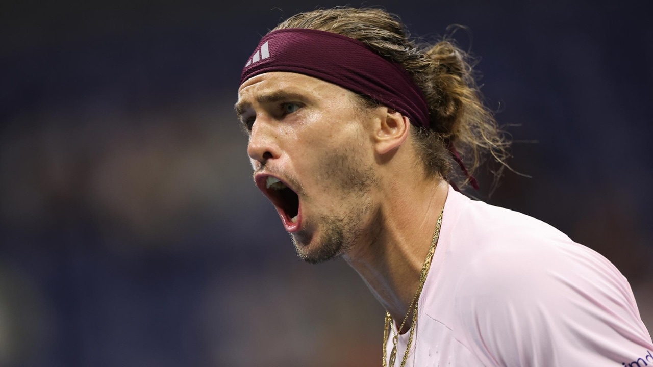 Alexander Zverev reacts during a Men's Singles match on Day Five of the 2026 US Open at USTA Billie Jean King National Tennis Center on Thursday, September 3, 2026 in Flushing, NY. (Photo by Dustin Satloff/USTA)