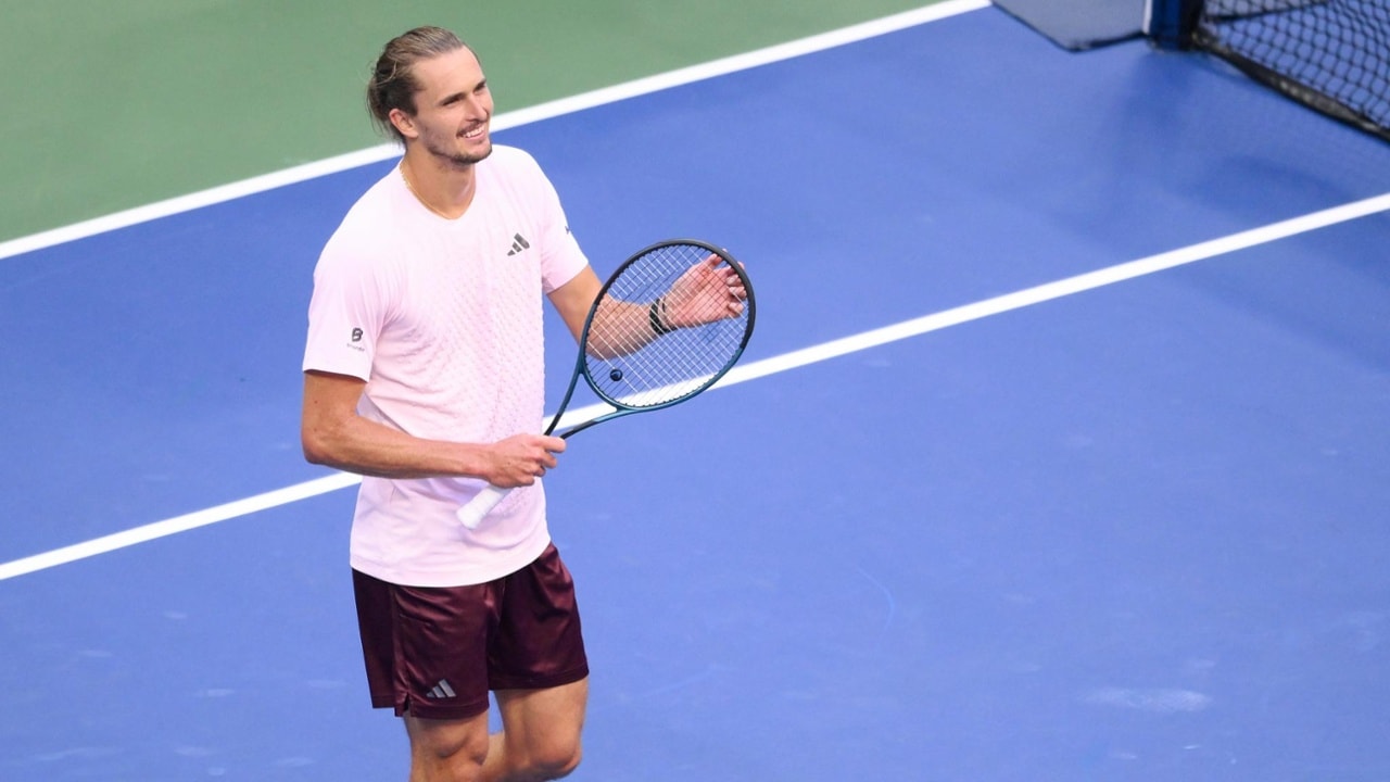 Alexander Zverev reacts after a Men's Singles semifinal match on Day Thirteen of the 2026 US Open at USTA Billie Jean King National Tennis Center on Friday, September 11, 2026 in Flushing, NY. (Photo by Mike Lawrence/USTA)