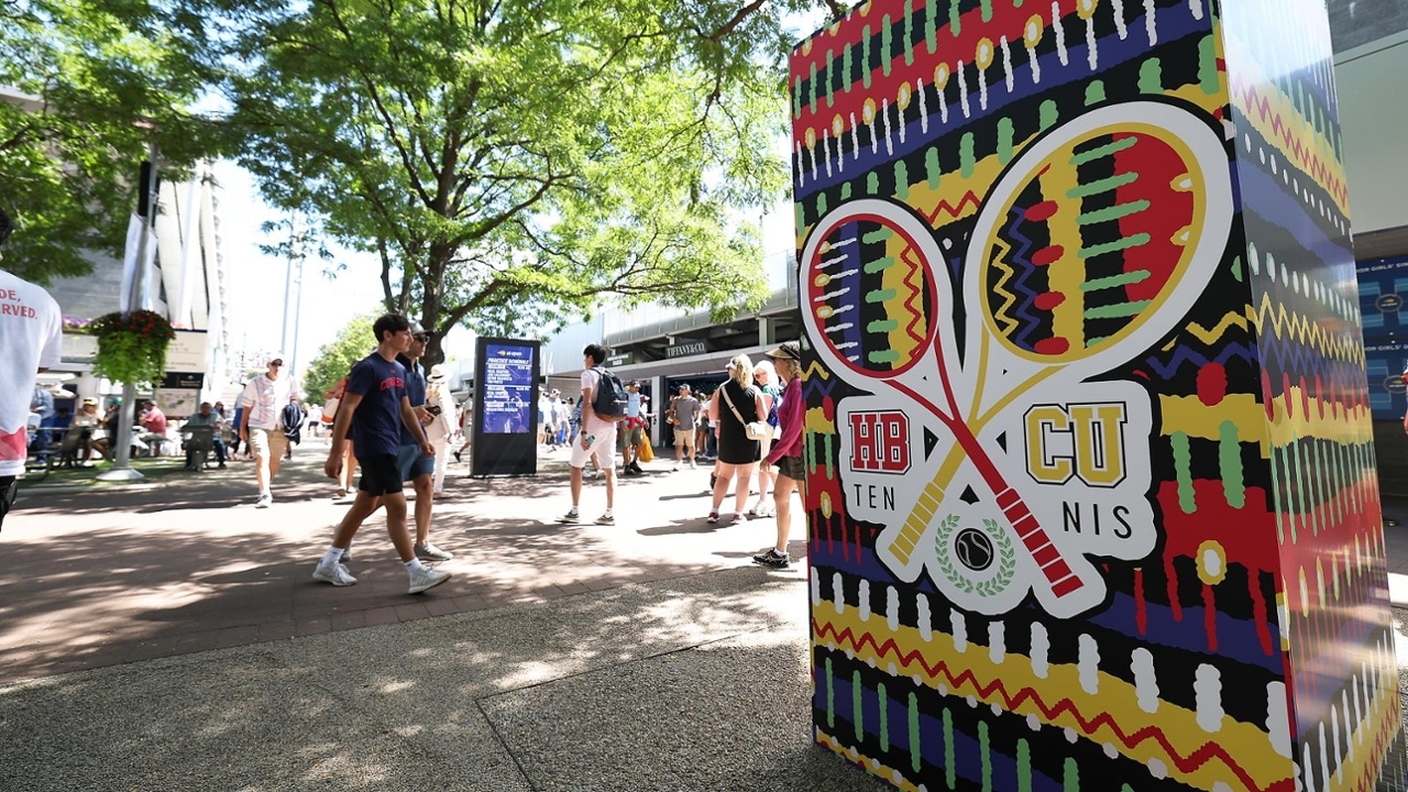 A general view of HBCU Live! signage at the 2025 US Open on Wednesday, Aug. 27, 2025 in Flushing, NY. (David Nemec/USTA)